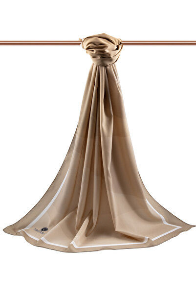 Vissona Luxury Medina Silk Geometry Patterned Mink Color 75X195 Wrinkle Free Shawl Moss Crope Stitch Type Italian Straight