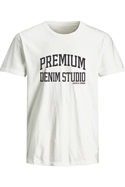 Jack & Jones JPRBLUTIMMY SS - Λευκό μπλουζάκι με λαιμόκοψη