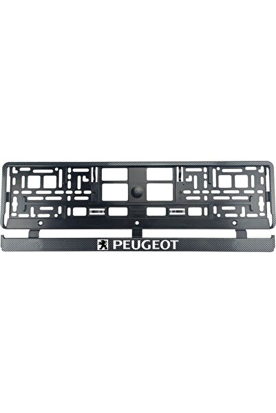 OEM Set 2 bucati, suport numar inmatriculare Carbon, Peugeot
