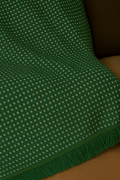 Rell Home Pamuklu Dokulu Koltuk Şalı 170x220 cm – Saçaklı TV Battaniyesi & Dekoratif Koltuk Örtüsü