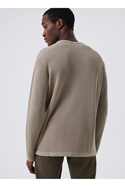 Lee Cooper Ανδρικό πουλόβερ με λαιμόκοψη σε σχήμα O, κανονική εφαρμογή, μπεζ 241 LCM 241031 LORENS BEIGE