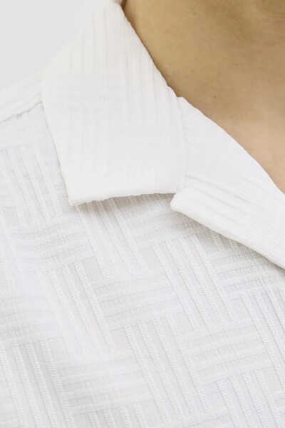 Jack & Jones Ανδρικό πουκάμισο Jjematteo Resort Ss Sn 12269636-Λευκό