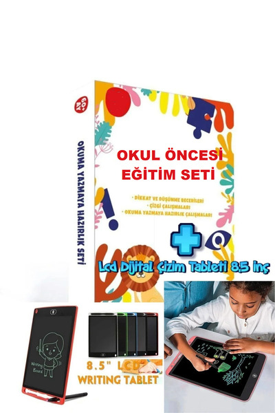 Teas Press Okul Öncesi Okuma Yazmaya Hazırlık Seti 4-5-6 Yaş 4 kitap Lcd Çizi...