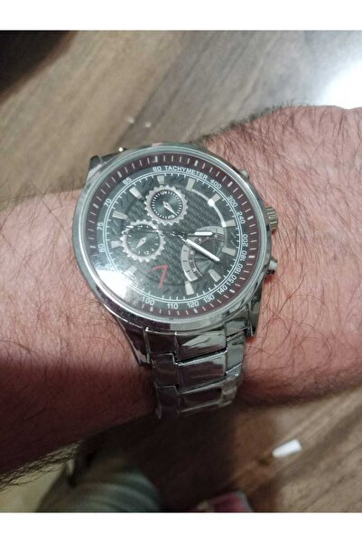 Brality Steel Band Men's Wristwatch- Silver Color Case- Silver Color Band - B...