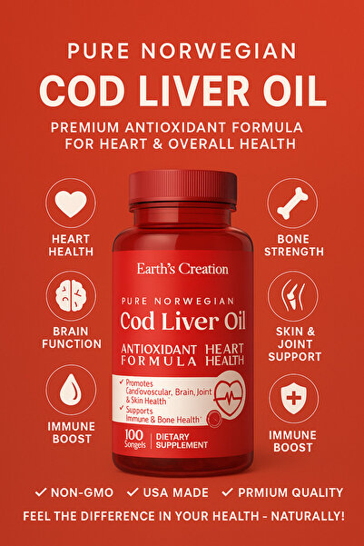 Earth's Creation Cod Liver Oil Pure Norwegian