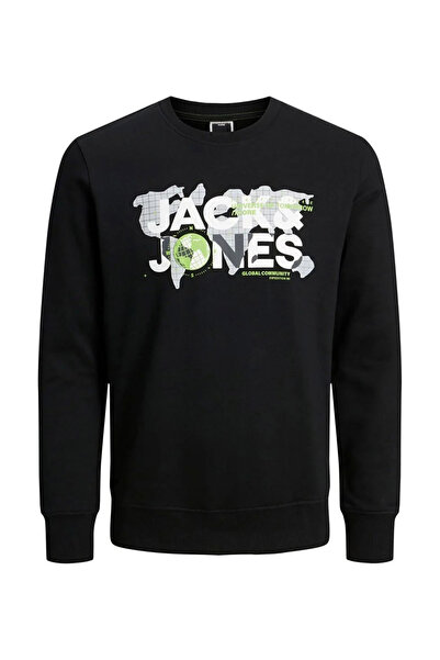 Jack & Jones Siyah Erkek Çocuk Sweatshirt JCODUST SWEAT HOOD SN JNR