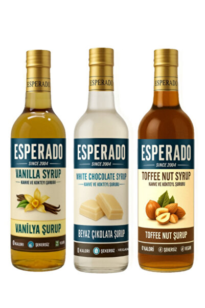 ESPERADO Şekersiz Sugar Free Vanilya* Beyaz Çikolata * Toffnut Aromalı Şurub ...