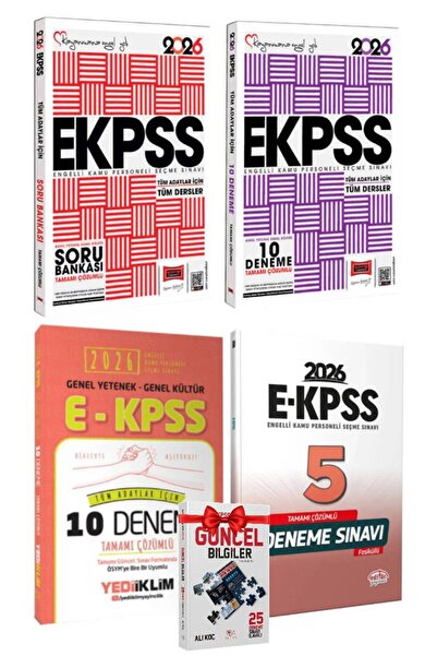 Yargı Yayınları 2026 Yargı EKPSS Soru Bankası+EKPSS Deneme Sınavı+EKPSS Denem...