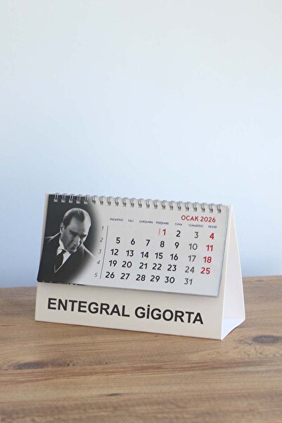 Mapi 3 ADET Kişiye Özel 2026 Takvimi - Atatürk Masa Takvimi (14X20 CM)