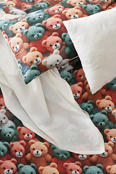 BONJARDİNHOME Baby & Kids Duvet Cover Set with Teddy Bear Cotton
