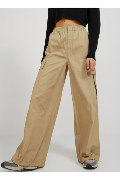 JJXX Yüksek Bel Rahat Deve Tüyü Kadın Pantolon JXYOKO COSY CARGO PANT PNT NOOS