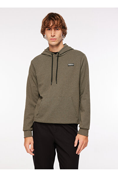 New Brand Haki Erkek Kapüşon Yaka Basic Sweatshirt D3WM-SWT27