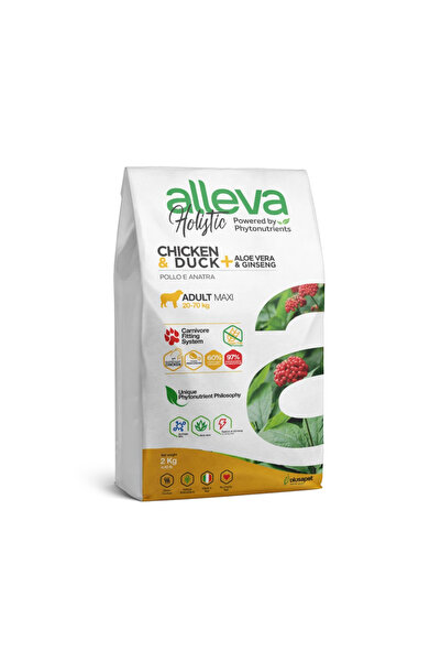ALLEVA Holistik Tavuk & Ördek Tahılsız Maxi Yetişkin Köpek Maması 2 Kg