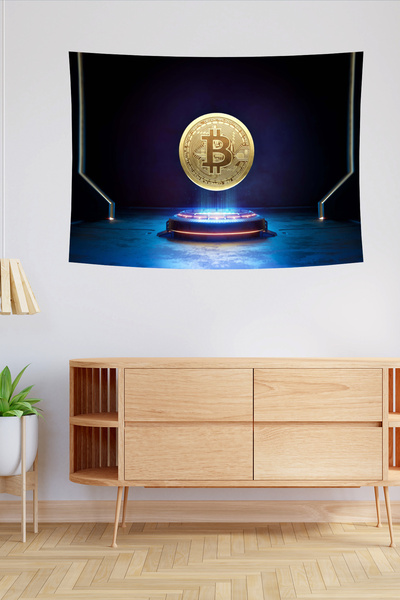 vodler Футуристична тапет с мотив на Bitcoin