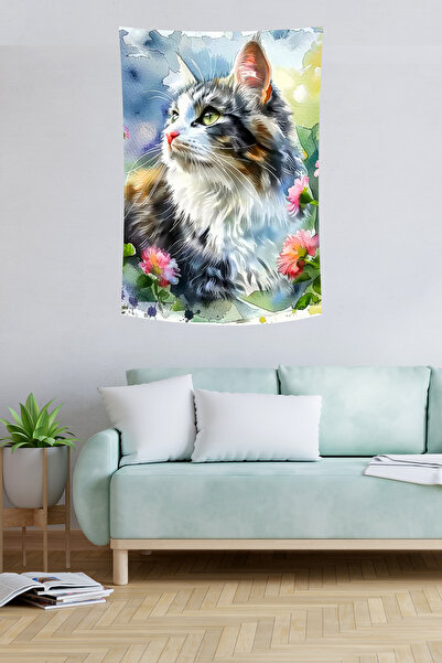 vodler قطيفة شعرية بين الزهور، قماش جداري منقوش بألوان مائية