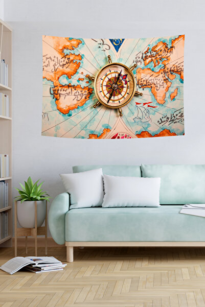 vodler Κάλυμμα τοίχου με θέμα τον οθωμανικό χάρτη και τη πυξίδα