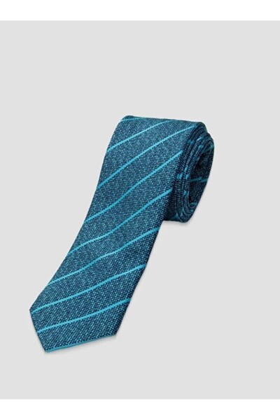 Abbate Краватка 8 см Мікрофібра Поліестер Синя Чоловіча Краватка з візерунком