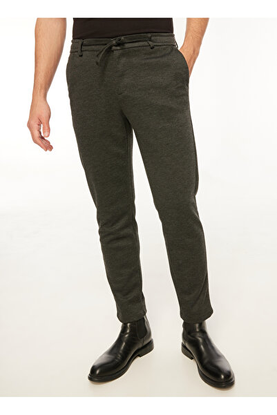 Fabrika Normal Bel Dar Paça Antrasit Erkek Chino Pantolon DUBLIN