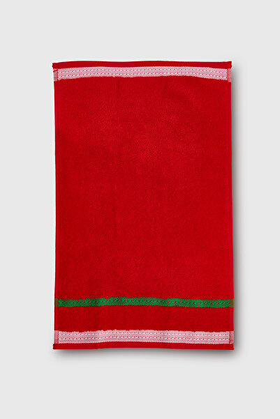 Benetton Home 3 Pieces Bath Towel Hand Face Body Red 100% Cotton 50X90 cm Hand Towel