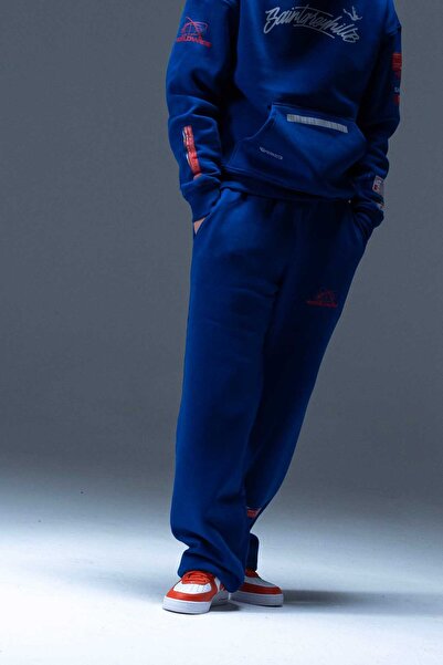 SaintGreyHills Unısex Clımax Blue Baggy Sweatpant