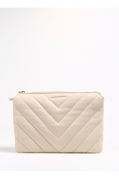 Les Visionnaires Bej 22x5x32 Kadın Deri Çapraz Çanta VERAQUILTING11002