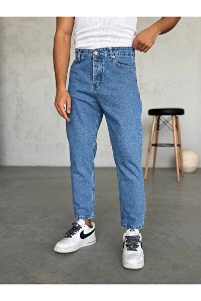 Gambocci Men's Boyfriend High Waist Ankle Length Denim Pants