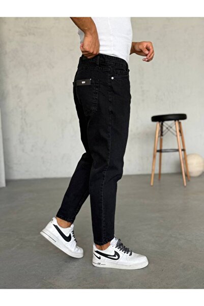 Gambocci Erkek Boyfriend Yüksek Bel Bilek Boy Kot Pantolon