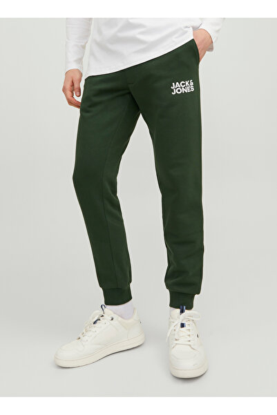 Jack & Jones Slim Fit Koyu Yeşil Erkek Eşofman Altı 12178421_JPSTGORDON JJNEWSOFT SWEAT