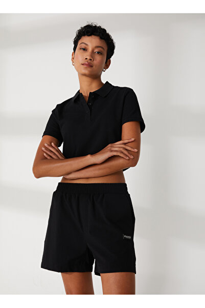 Discovery Expedition Discovery Expedition Standart Siyah Kadın Sweat Şort W-LOXA