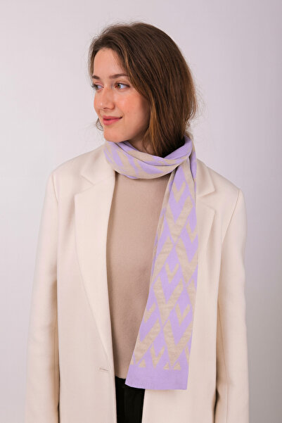 Sebir Moda Πλεκτό κασκόλ με σχέδιο V