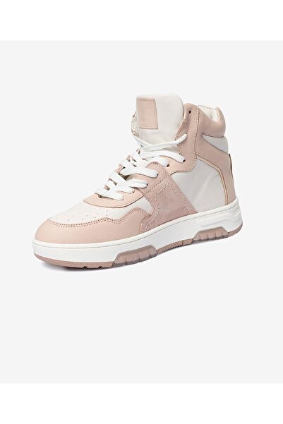 Greyder Kadın Beyaz Pudra Hakiki Deri Sneaker Bot 3K2SB33020