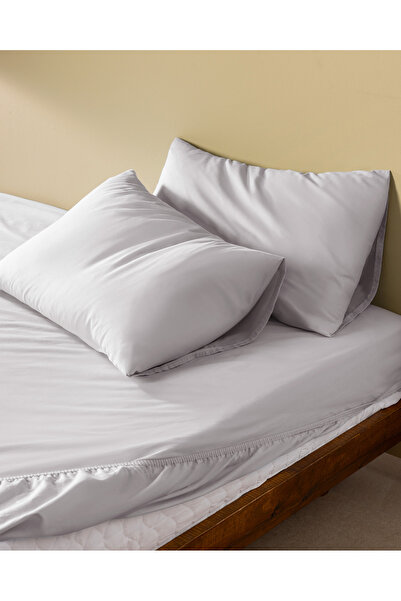 Madame Coco Manon Einzelbett-Spannbettlaken-Set, 100 % Baumwolle, Ranforce, Grau