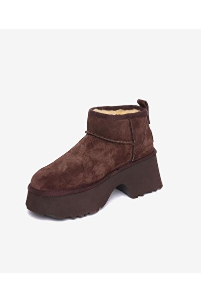 Greyder Kadın Kahverengi Süet Hakiki Deri Topuklu Bot 4K2TB59195