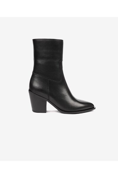 Greyder Kadın Siyah Hakiki Deri Topuklu Bot 4K2AB59148