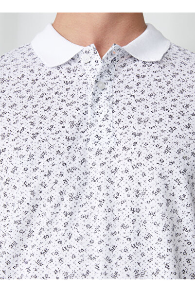 Lee Cooper Ανδρικό μπλουζάκι με λαιμόκοψη πόλο λευκό 232 LCM 242036 NEWBERNARD WHITE