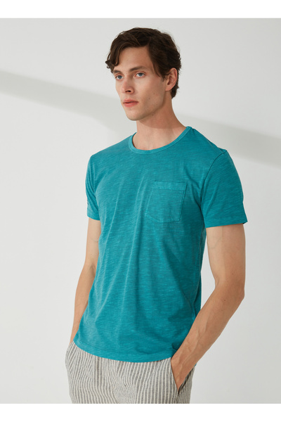 Fred Mello Bisiklet Yaka Yeşil Erkek T-Shirt FM23S11TGSHARK
