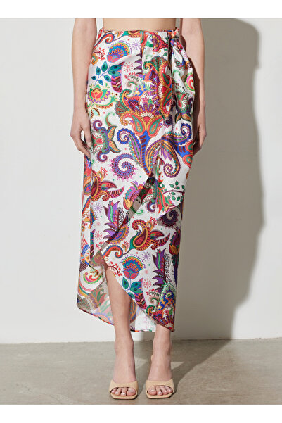 WRANGLER Berrak Tüzünataç X Cepli Regular Fit Yüksek Bel Çok Renkli Etek W231...