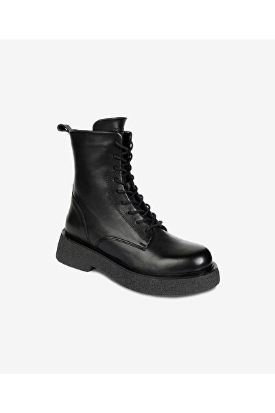Greyder Kadın Siyah Hakiki Deri Military Bot 3K2UB32741