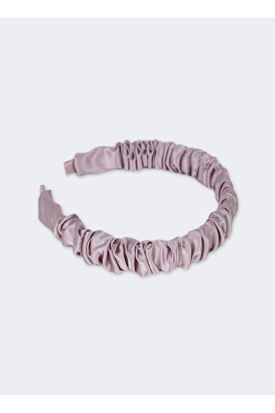 Beauty Pillow %100 İpek Büzgülü Taç Lila Renk
