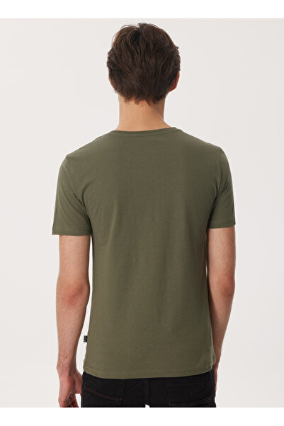 Lee Cooper Crew Neck Khaki Men's T-Shirt 232 Lcm 242044 Patrice Khaki