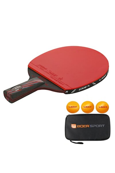 LEBLOU Set paleta tenis de masă Boer S6 PRO maner scurt Penhold chinez cu hus...