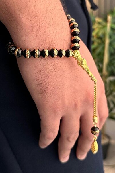 dergah tesbih Oltu Stone Coating Tasbih 37 - Χρυσό