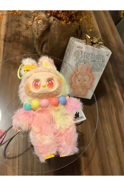 labubu sepeti Sarı Pembe Labubu Energy - kolyeli 🎗️