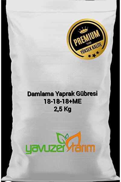 Yavuzer Tarım Damlama Yaprak Gübresi Special 18.18.18+Me Ec Fertilizer NPK De...