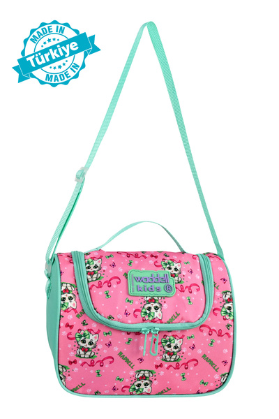 Waddell Nakışlı Kapitone Kedi Lisanslı Kombin Anaokul Sırt Çantası ve Termal ...