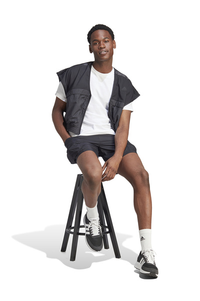 adidas IC6735 M CE Q2 PR VEST Siyah Erkek Dik Yaka Normal Kalıp Yelek