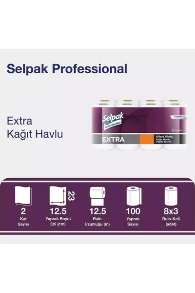 Selpak Extra Roll Paper Towel 8 Pack