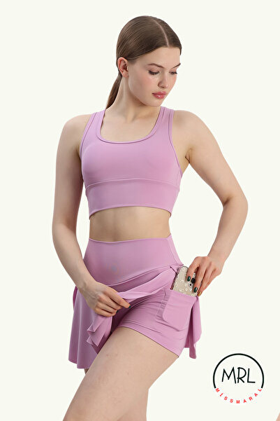 missmaral Women's Skirted Shorts Swimsuit Top and Bottom Set – High Waist Recovery with Chest Pad for Pool Sea Sports