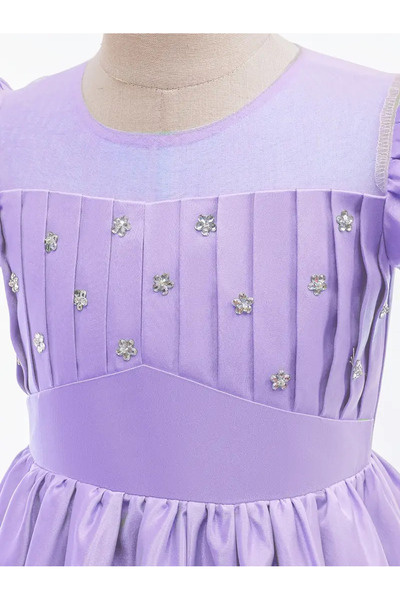 Tomac Φόρεμα για κορίτσια με στρογγυλή λαιμόκοψη με χάντρες