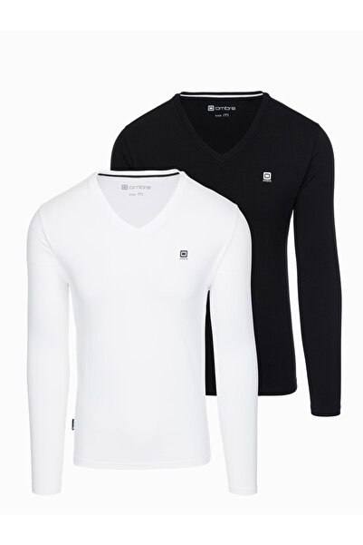 OMBRE Sada 2 triček s dlouhým rukávem Z103 V-2